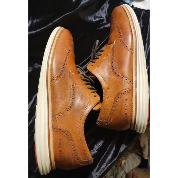 Cole Haan Men\'s Sz 13M Og Cloud Engy Mer Sw British Tan Wing Tip Shoes. main image 10